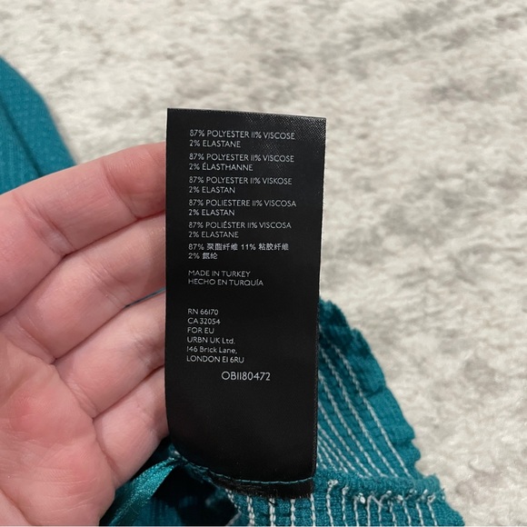 NWT Free People Green Beverley Halter Top - Picture 7 of 10